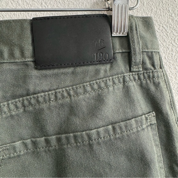 Slim Straight Men's Jeans in Dark Green - Picture 6 of 13